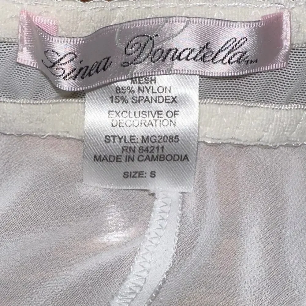 NWT Linea Donatella Ivory Bridal Slip Babydoll Chemise Size Small